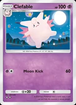 Clefable card in English