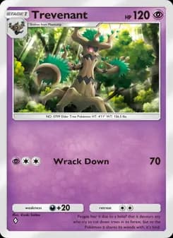 Trevenant card in English
