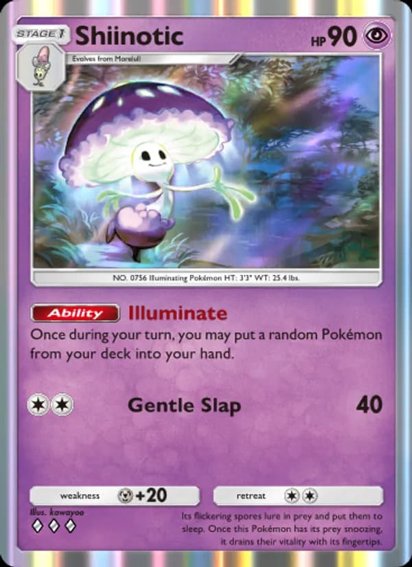Shiinotic card in English
