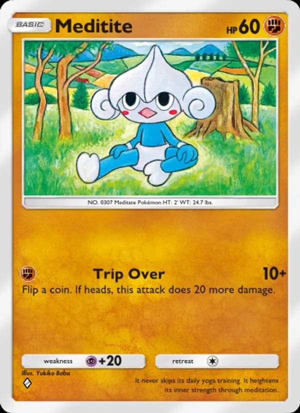 Meditite card in English