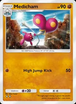 Medicham card in English