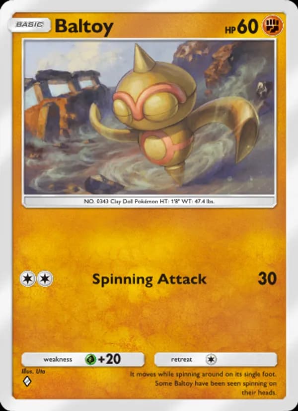 Baltoy card in English
