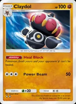 Claydol card in English