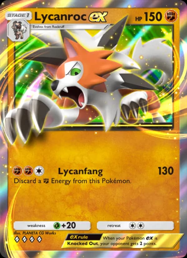 Lycanroc ex card in English