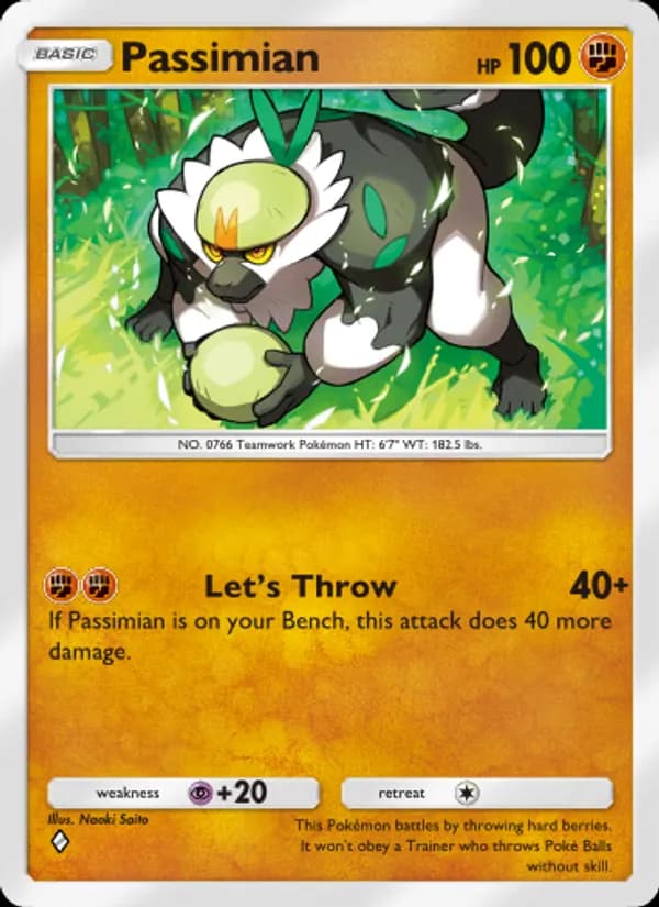 Passimian card in English