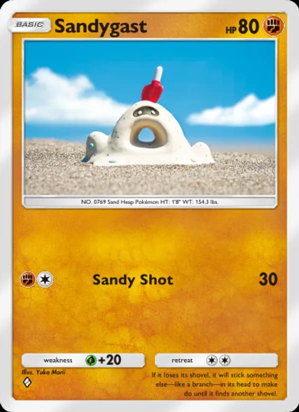 Sandygast card in English