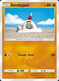 Sandygast card in English