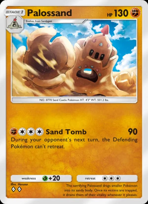 Palossand card in English