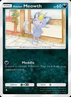 Alolan Meowth card in English