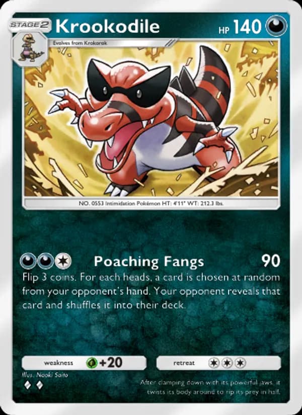 Krookodile card in English