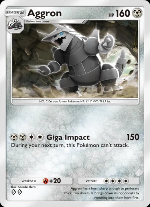 Aggron card in English