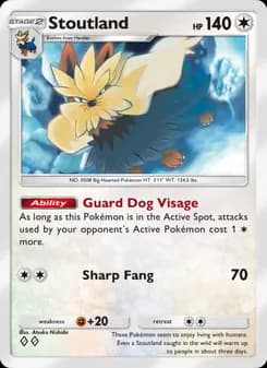 Stoutland card in English