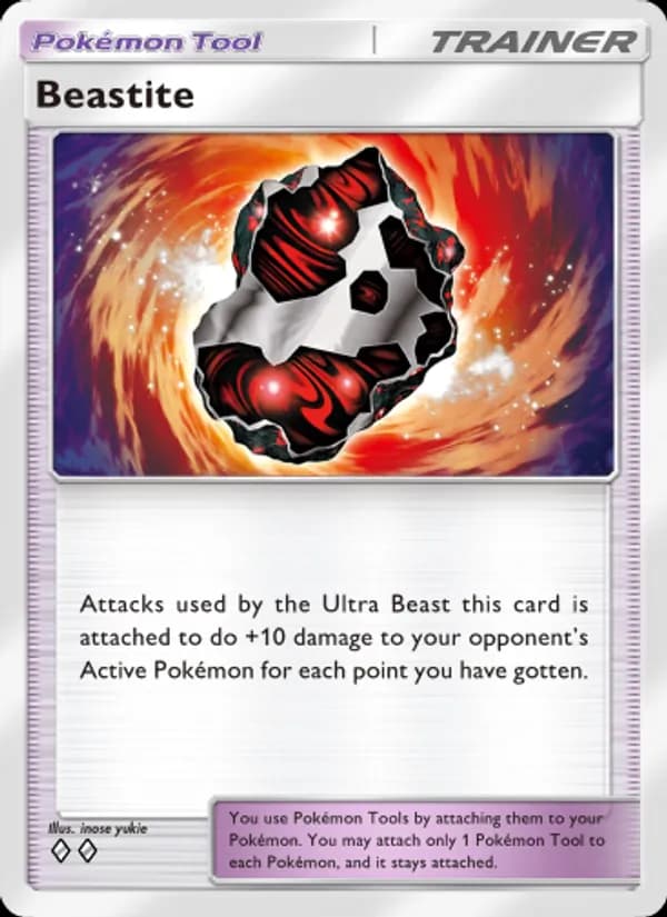 Beastite card in English
