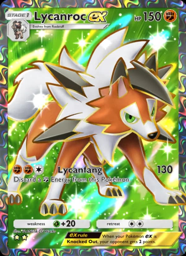 Lycanroc ex card in English