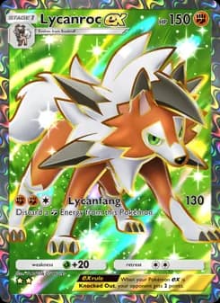 Lycanroc ex card in English