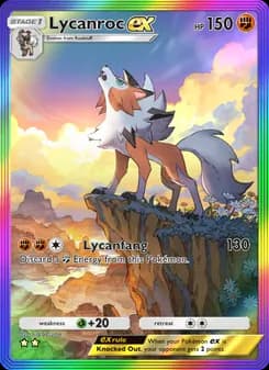 Lycanroc ex card in English