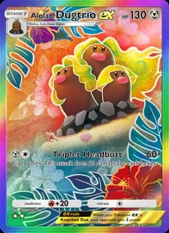 Alolan Dugtrio ex card in English