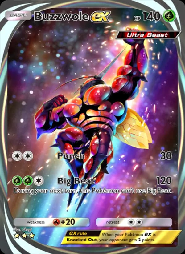 Buzzwole ex card in English