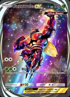 Buzzwole ex card in English