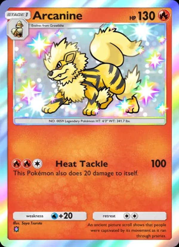 Arcanine card in English