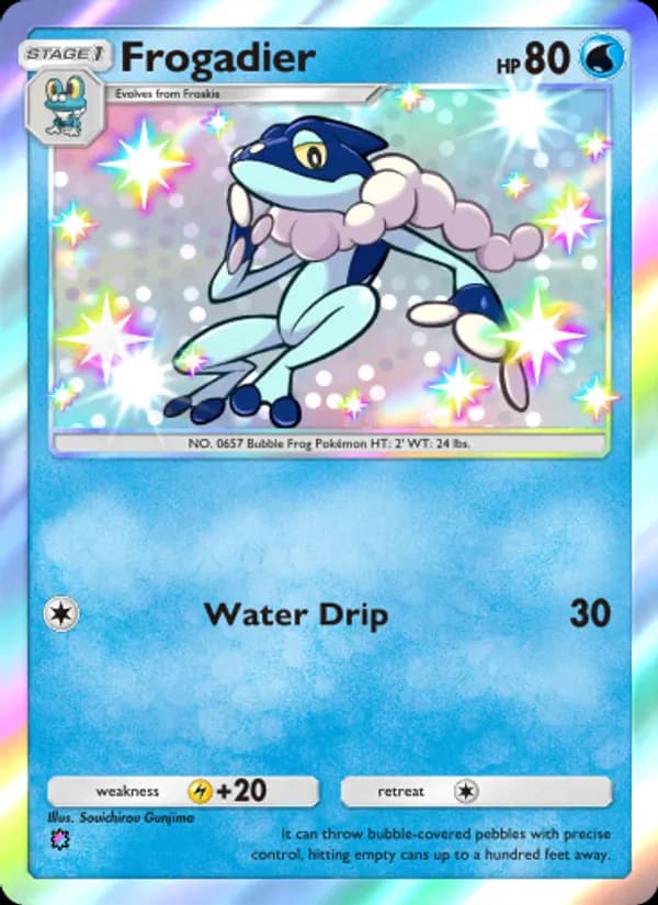 Frogadier card in English