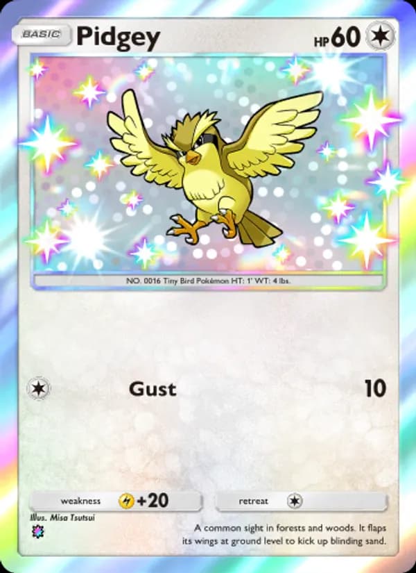 Pidgey card in English