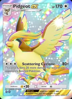 Pidgeot ex card in English