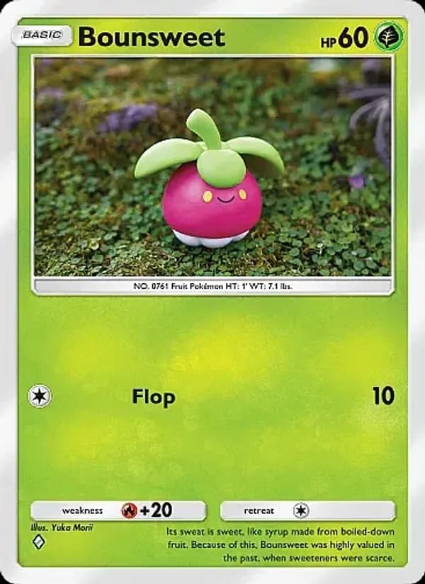 Bounsweet card in English