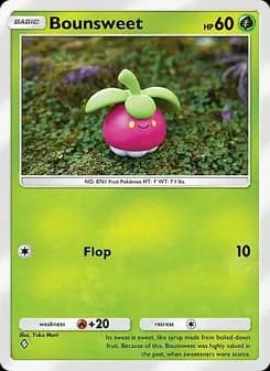 Bounsweet card in English