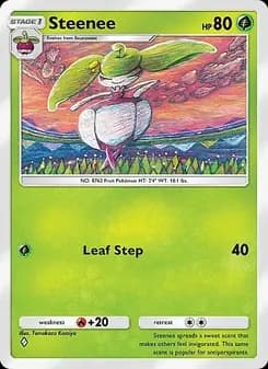 Steenee card in English