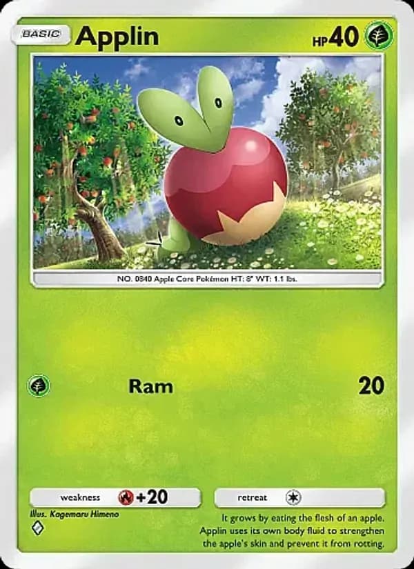 Applin card in English