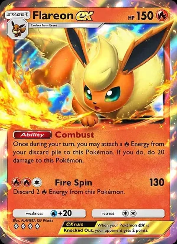 Flareon ex card in English