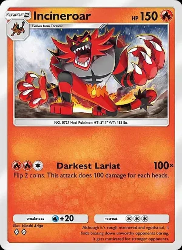 Incineroar card in English