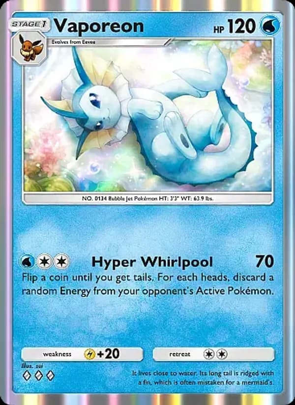 Vaporeon card in English