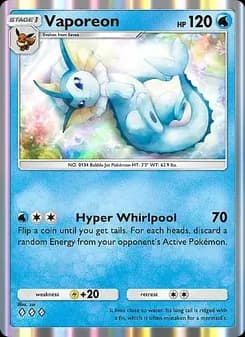Vaporeon card in English