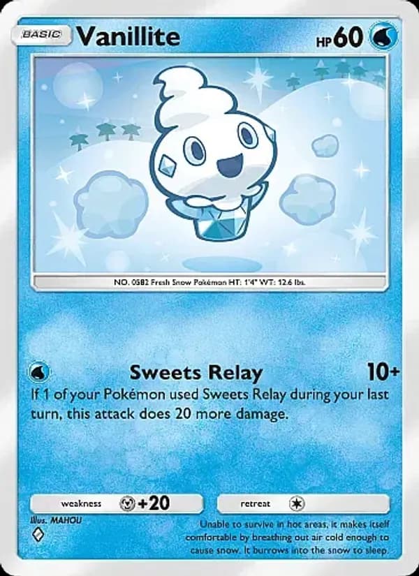 Vanillite card in English