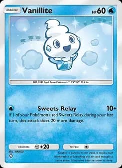Vanillite card in English