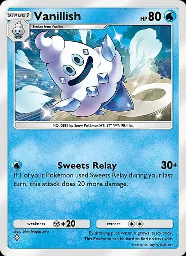 Vanillish card in English
