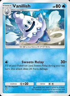 Vanillish card in English