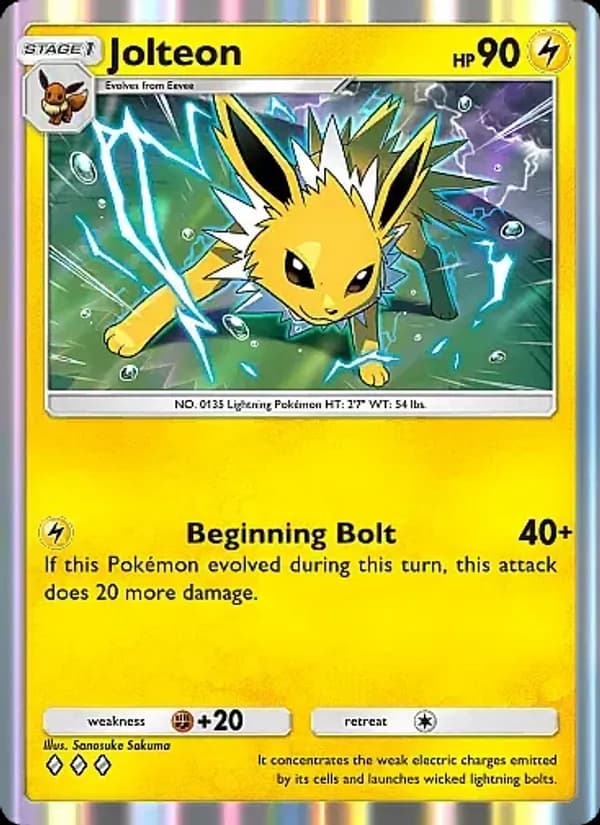Jolteon card in English