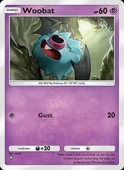 Woobat card in English