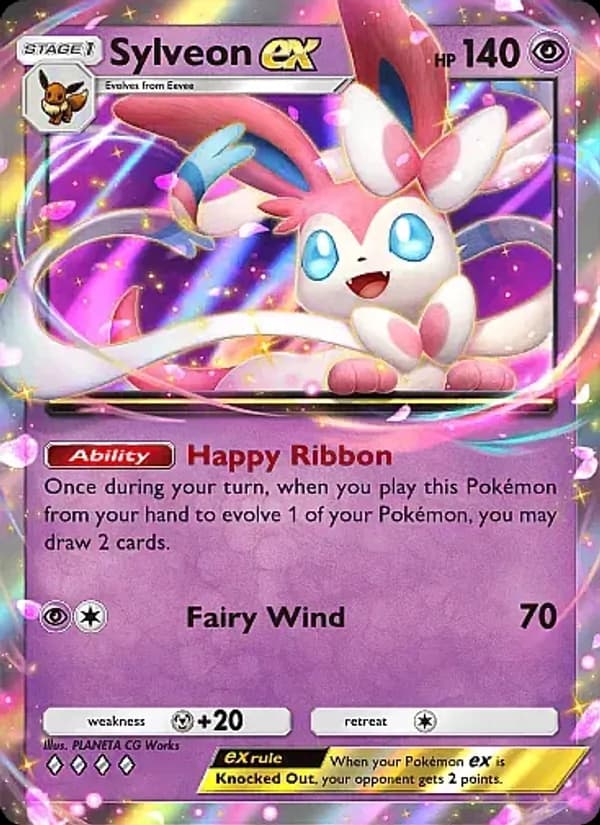 Sylveon ex card in English