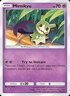 Mimikyu card in English