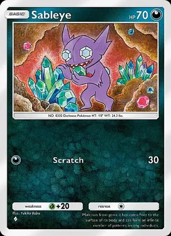 Sableye card in English