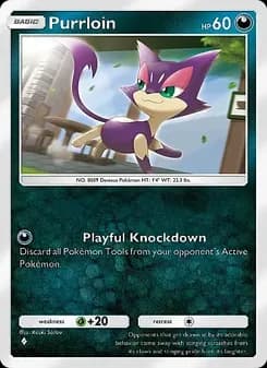 Purrloin card in English
