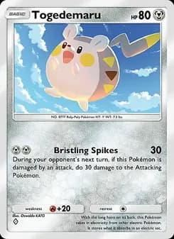 Togedemaru card in English
