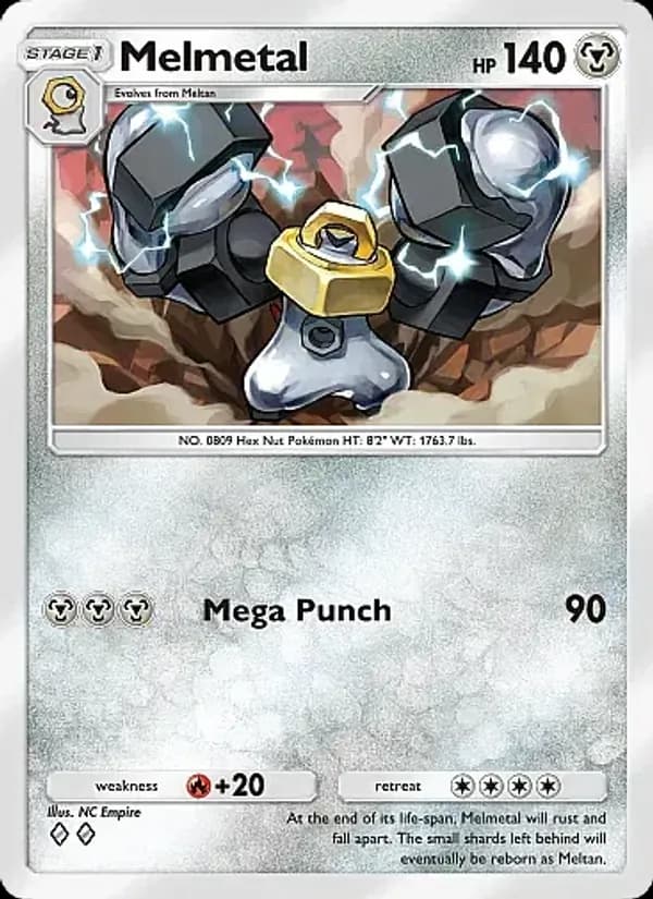 Melmetal card in English