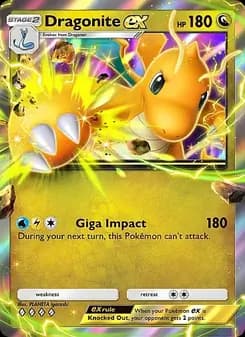 Dragonite ex card in English