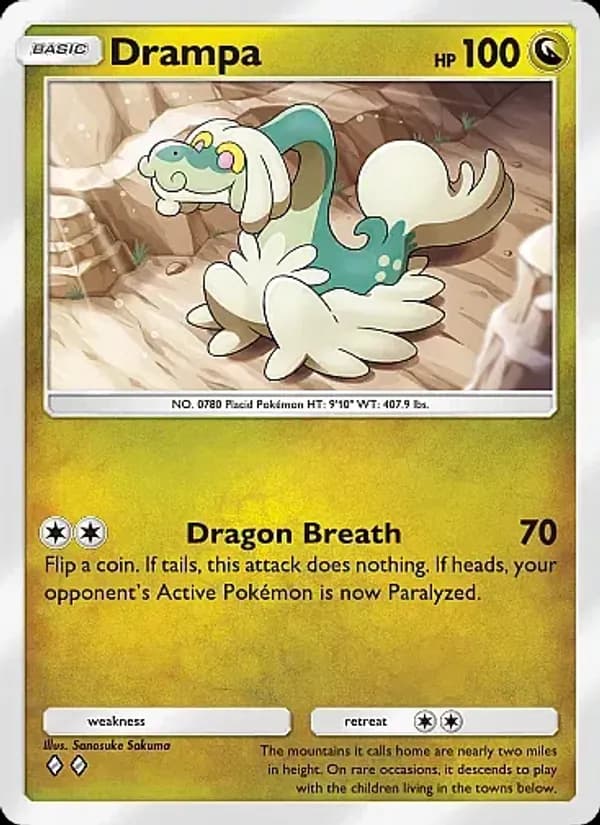 Drampa card in English