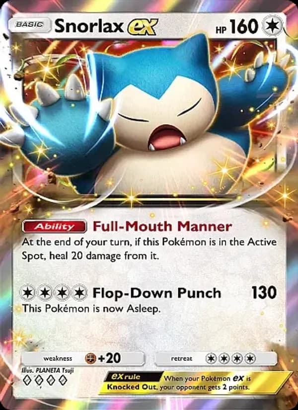 Snorlax ex card in English